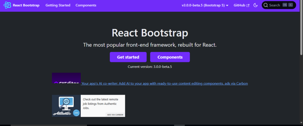 React Bootstrap