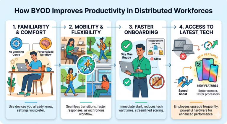 How BYOD Improves Productivity in Distributed Workforces